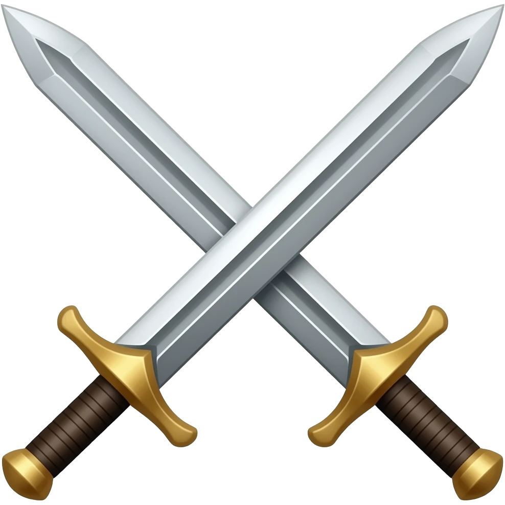 double cut swords emoji