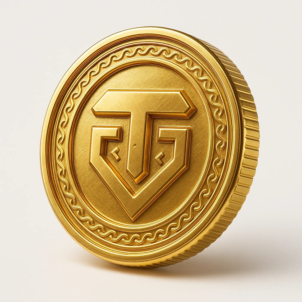 a shiny and detailed gold coin, gold style emoji