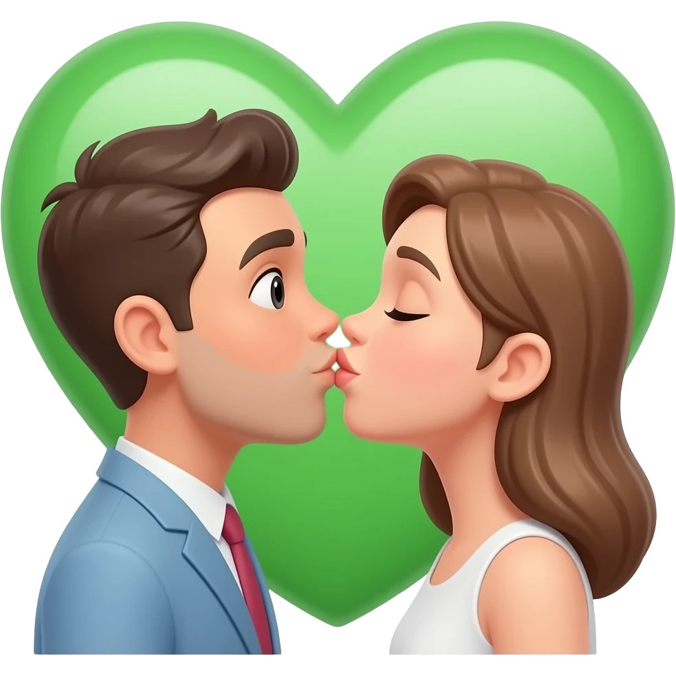😘 but the heart is green instead of red emoji