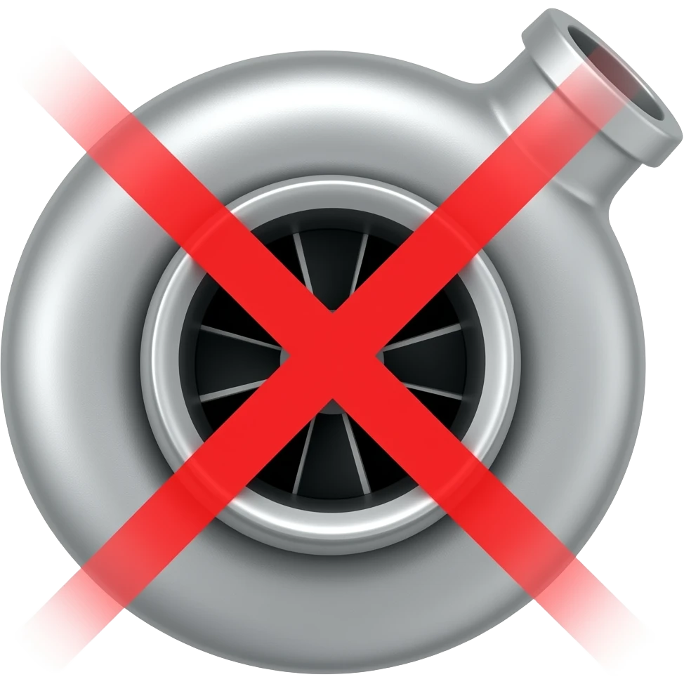 A car turbo with a red x emoji