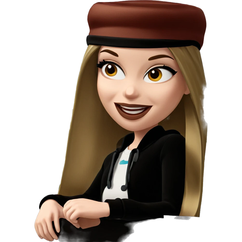 smiling girl in outdoor setting emoji