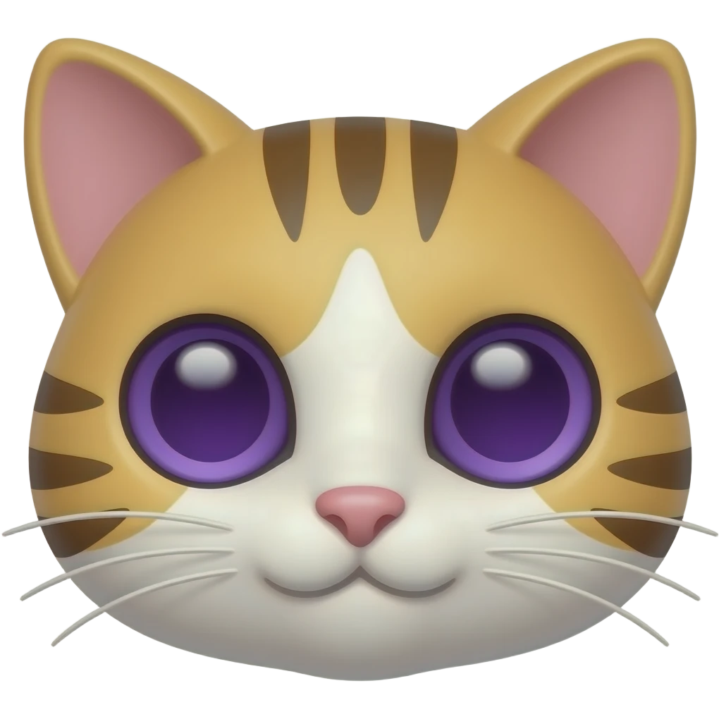 😻 Cat Face with Purple Heart eyes emoji