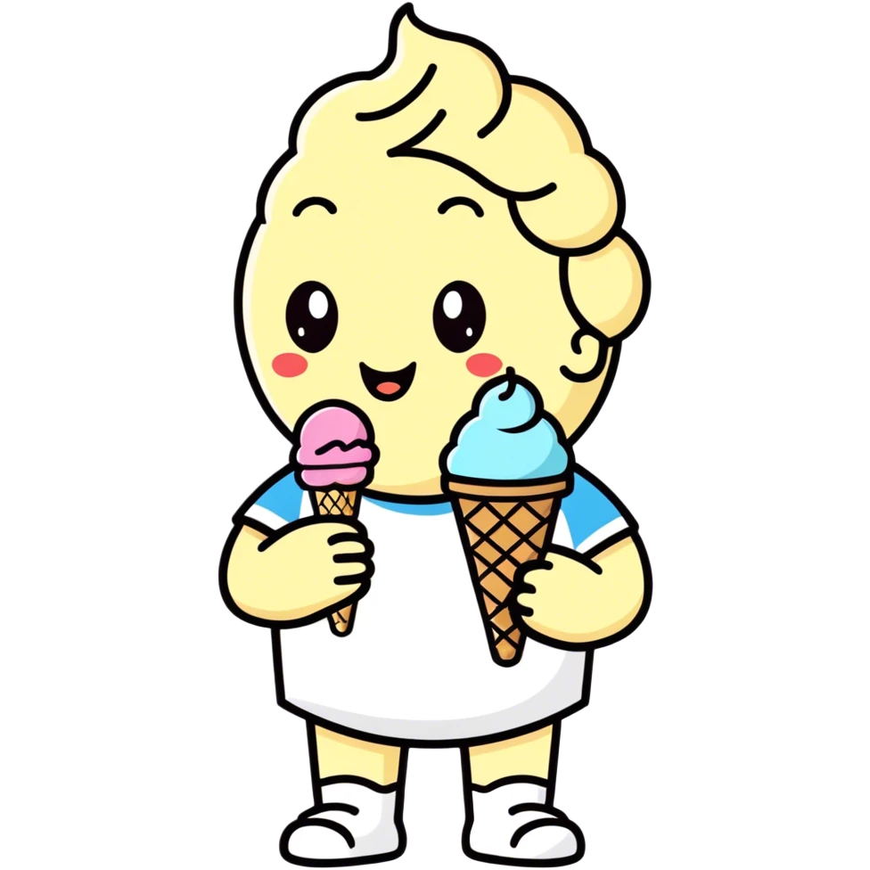 El Mic comiendo un helado  emoji