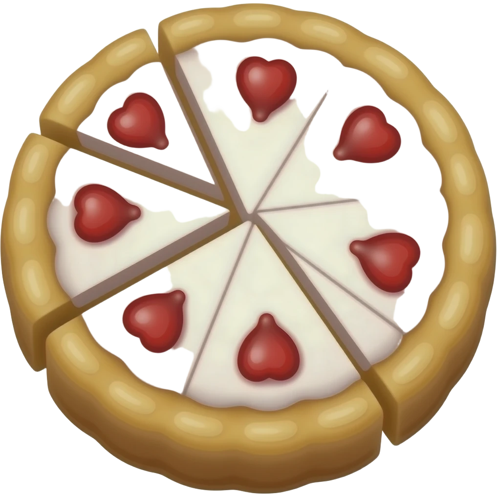 cake cut into 4 pieces emoji