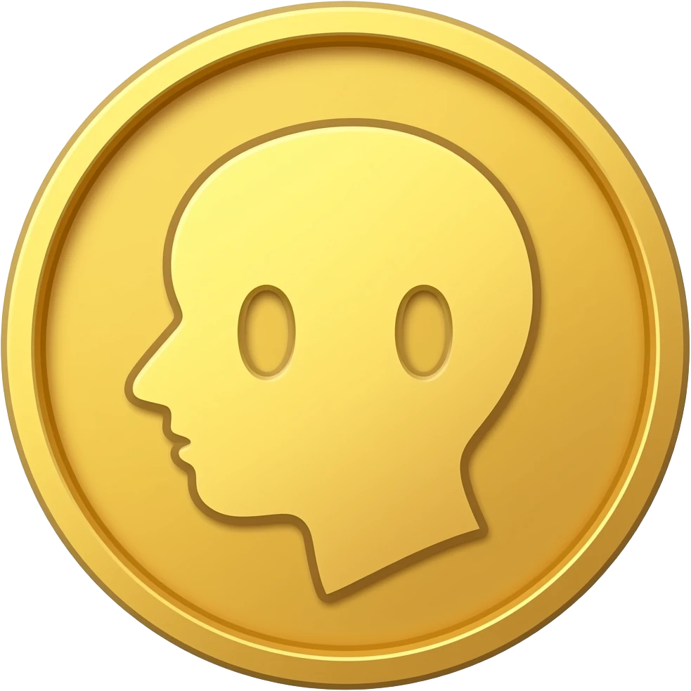 gold coin money face emoji