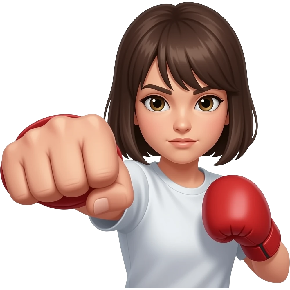 create an emoji with girl in punching pose emoji