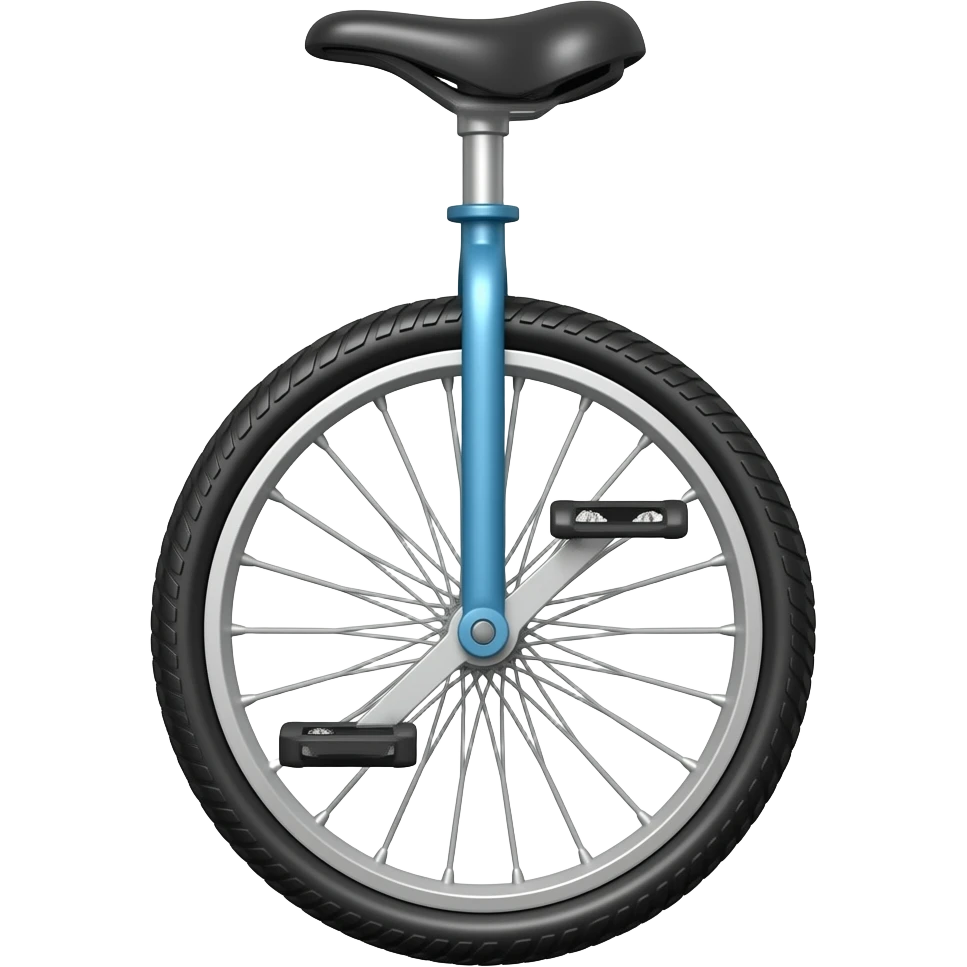 just a one wheel unicycle with a unicycle seat no person emoji