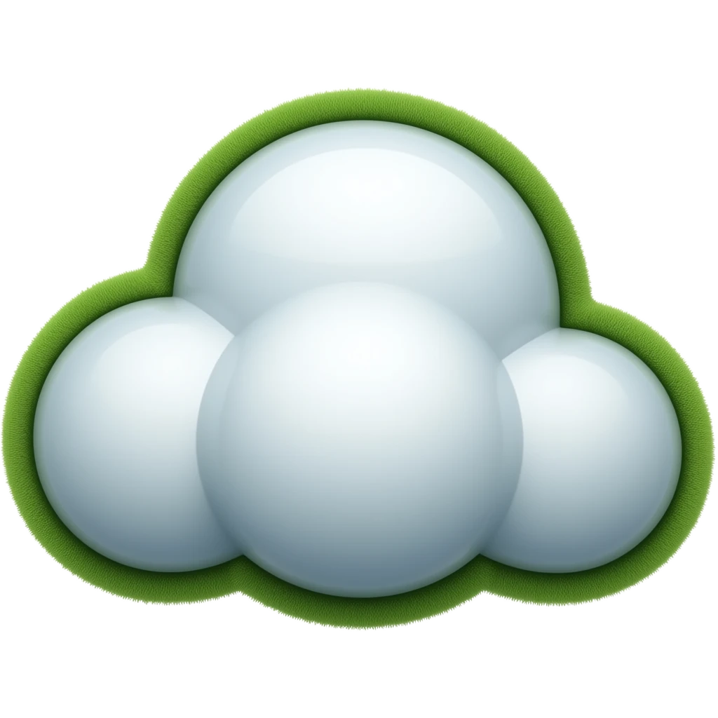 nuvola con i bordi verdi-moss emoji