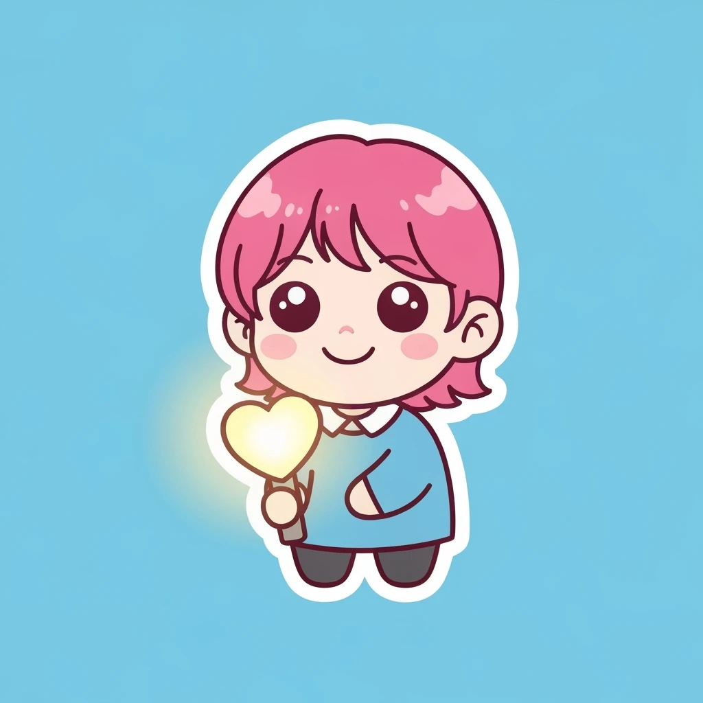 kpop fan sticker, cute, expressive, minimal design emoji