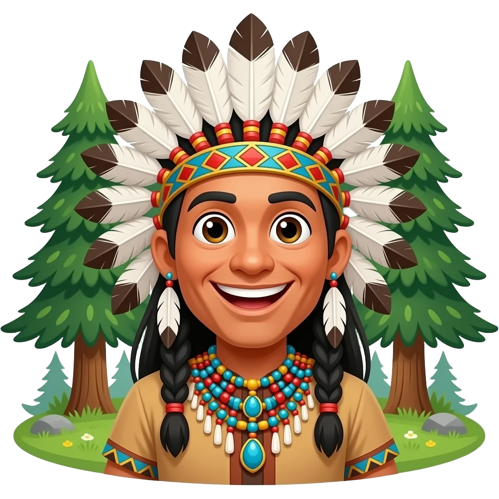 Funny Indian chief emoji