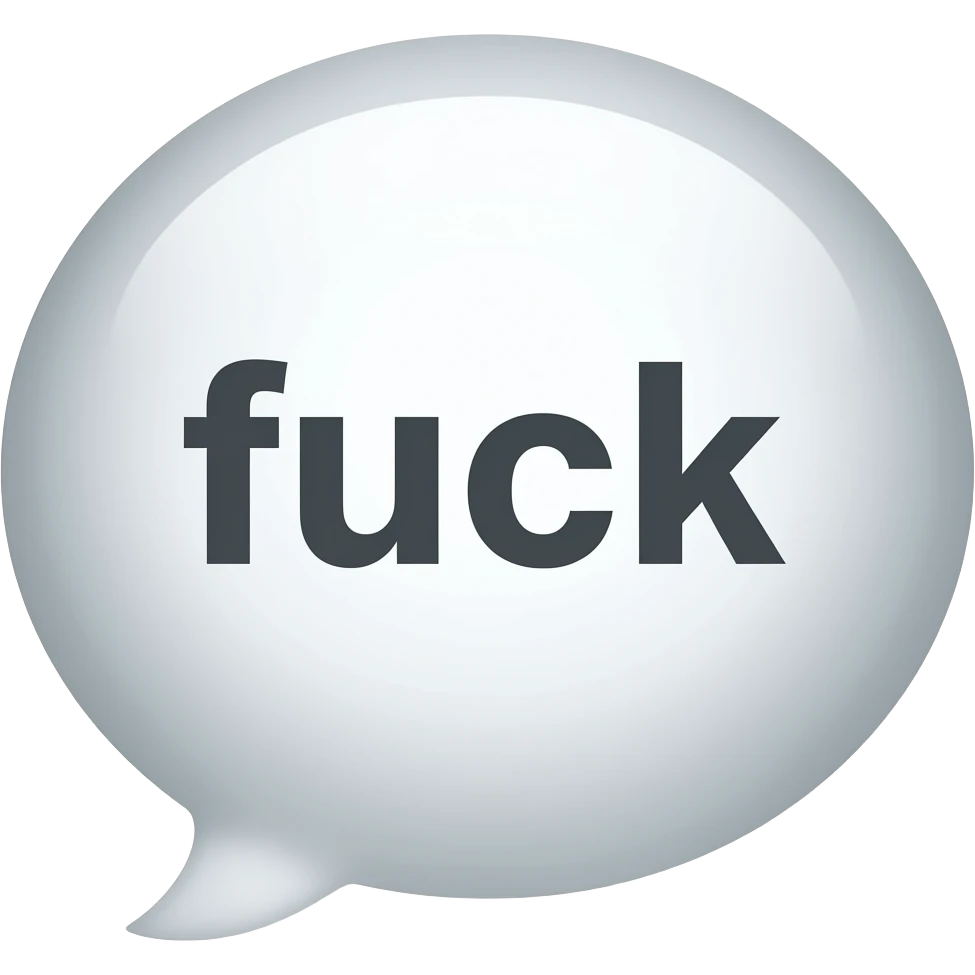 Custom iOS emoji with no blur and a white background. The topic of the emoji is "fuck". It MUST maintain the general apple iOS emoji style. emoji