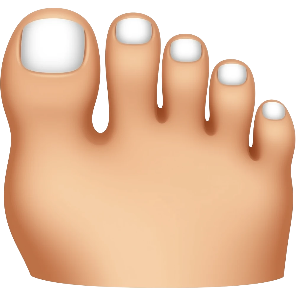 toes painted white emoji
