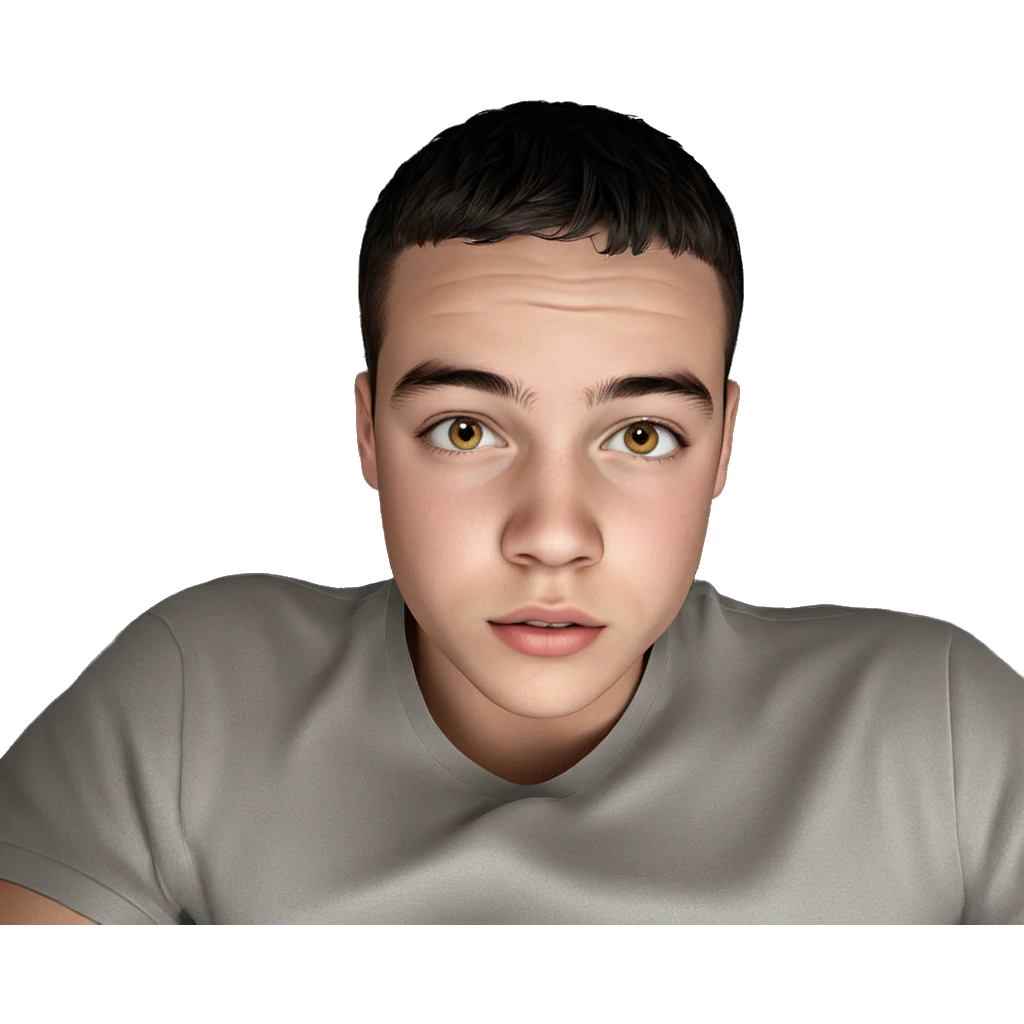 realistic portrait of a boy emoji