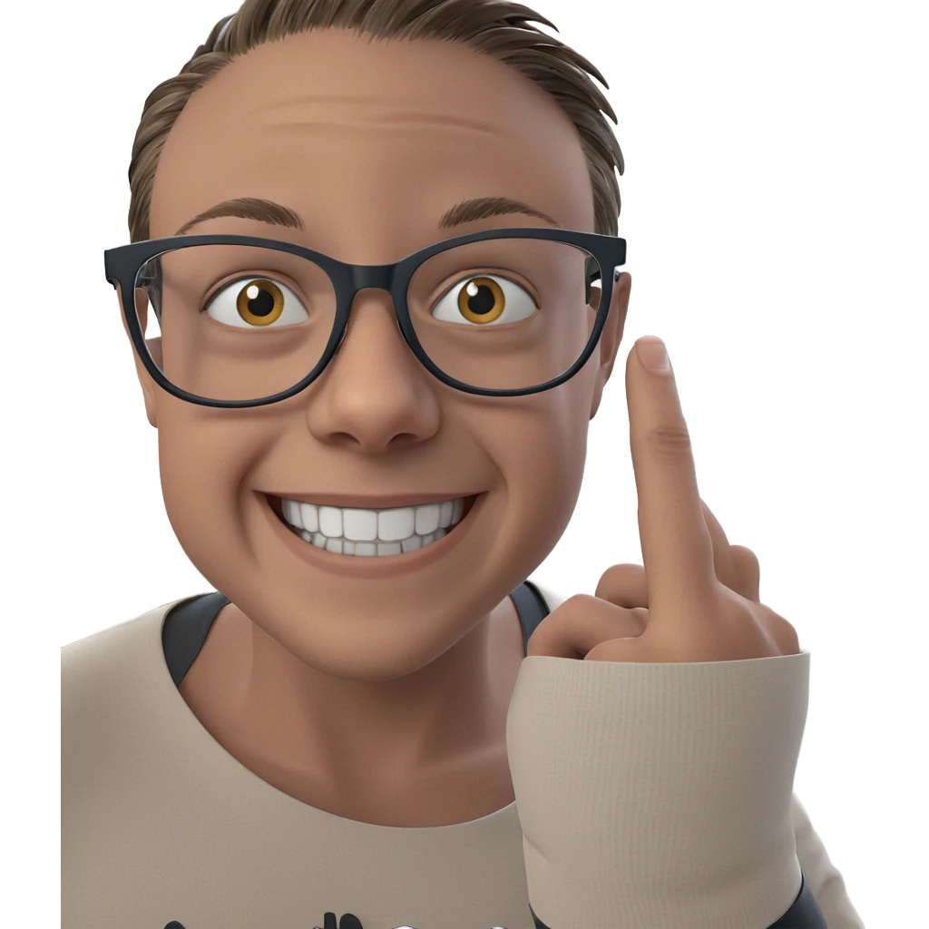 smiling boy with glasses emoji