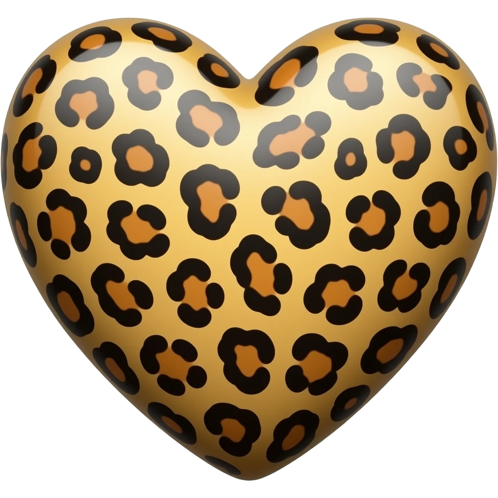 Corazón de leopardo que sea poco ancho emoji