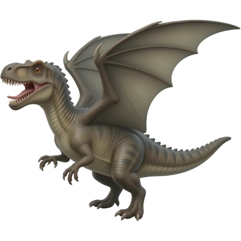 dinosaurio volando negro emoji