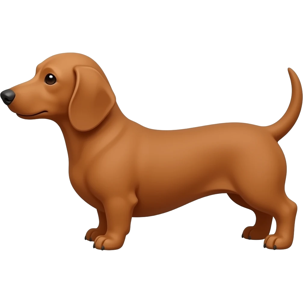 Perro salchicha silueta perfil emoji