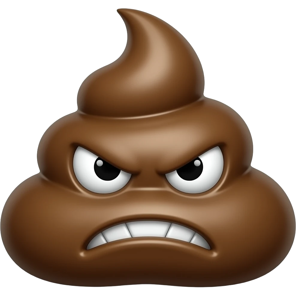 brown looks like poo but with a evil face emoji
