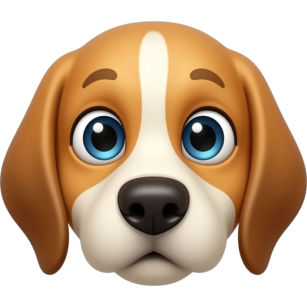 Dog with eyes looking different directions emoji