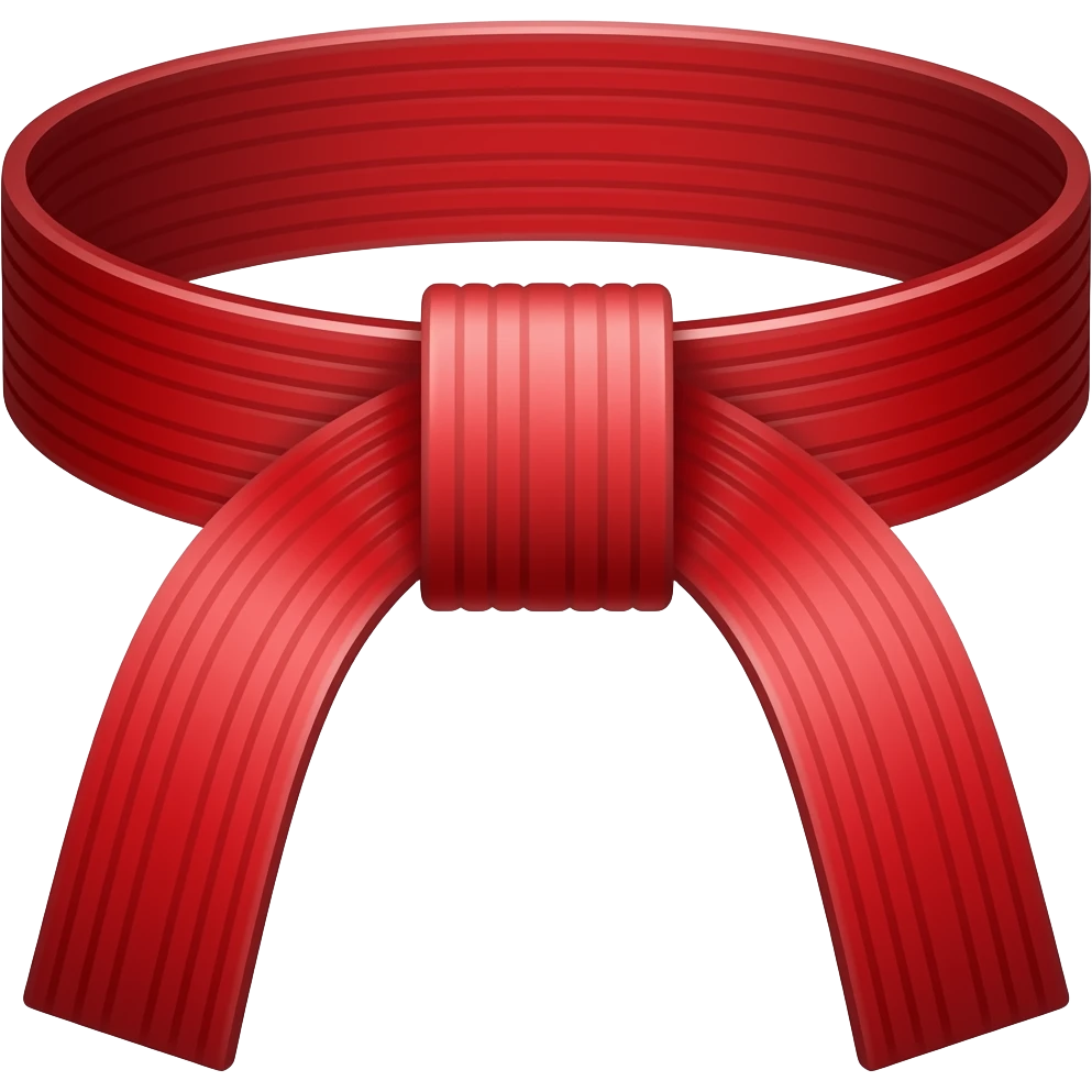 marsial artsred belt emoji