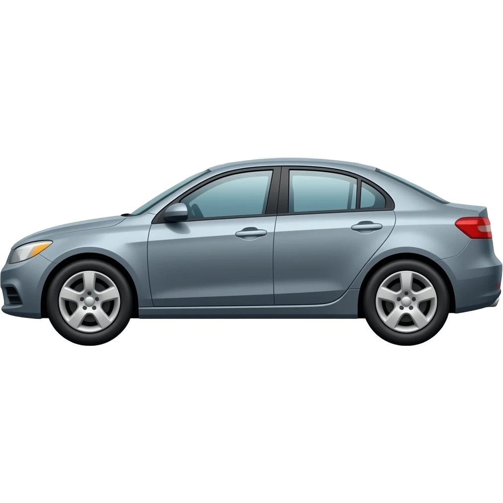 Contract documents are superimposed facing forward behind a flat car looking to the side in an extremely simplified manner. emoji