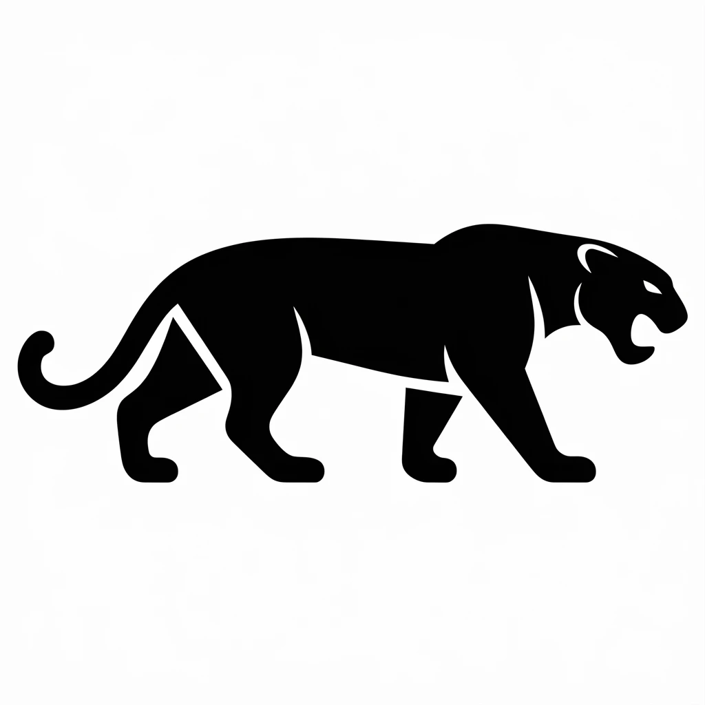 Jaguar icon black silhouette emoji