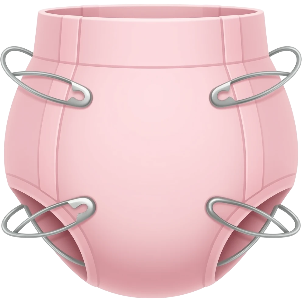 Pink Diaper with safety pins emoji