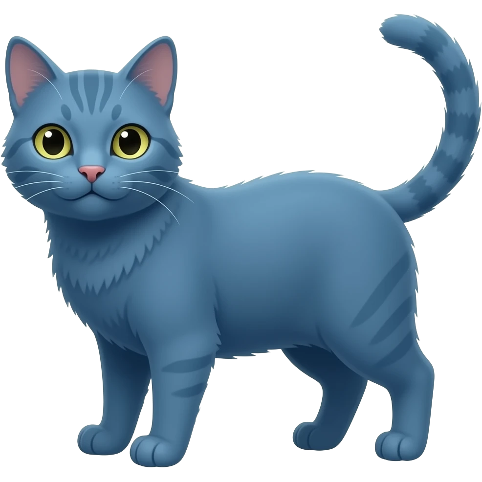 Blue cat emoji