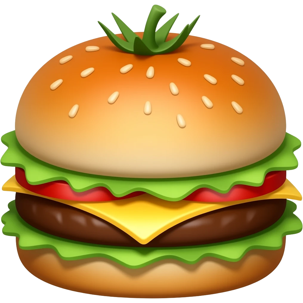 Burger tomato emoji