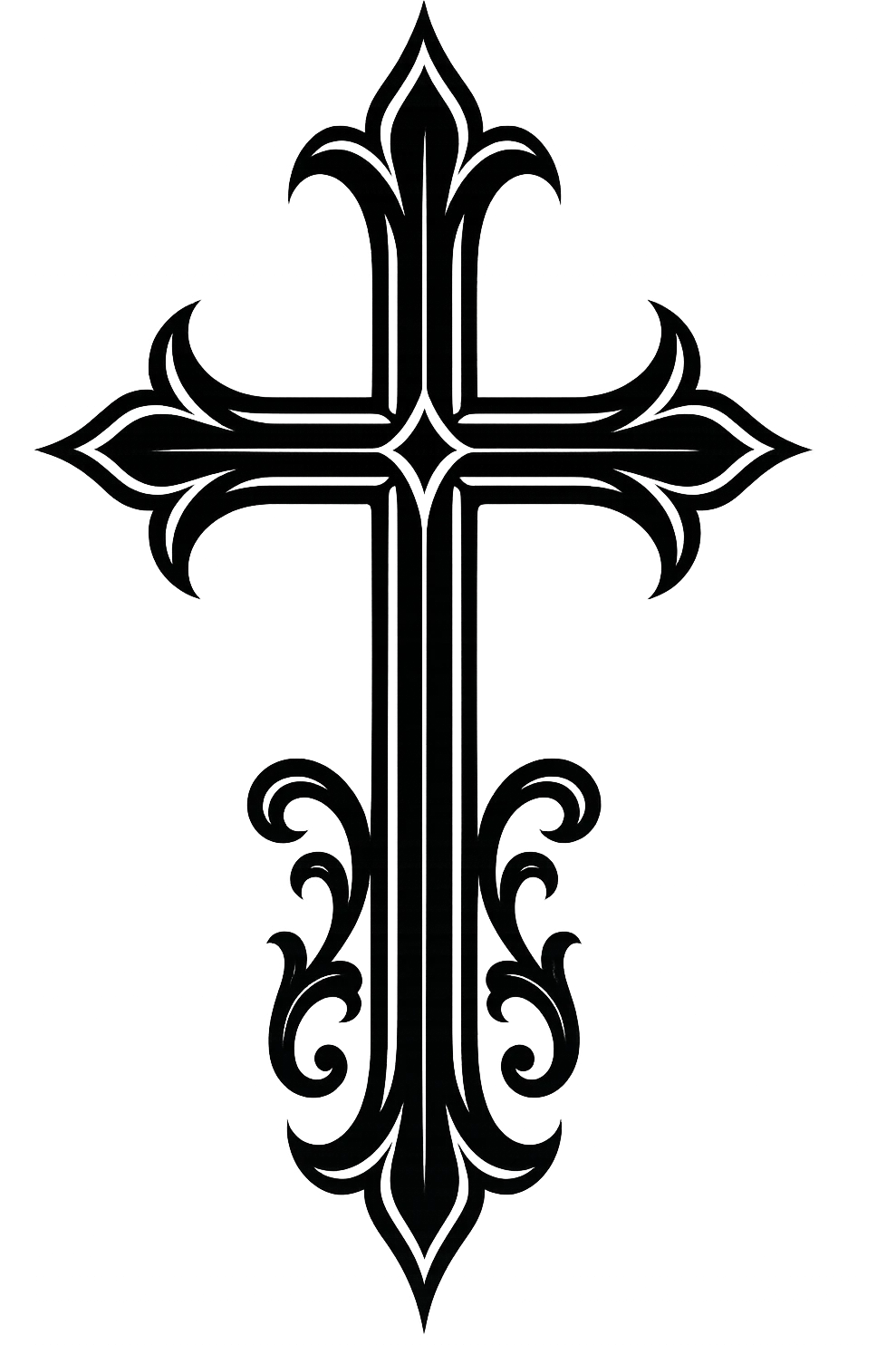 goth cross, remove background emoji