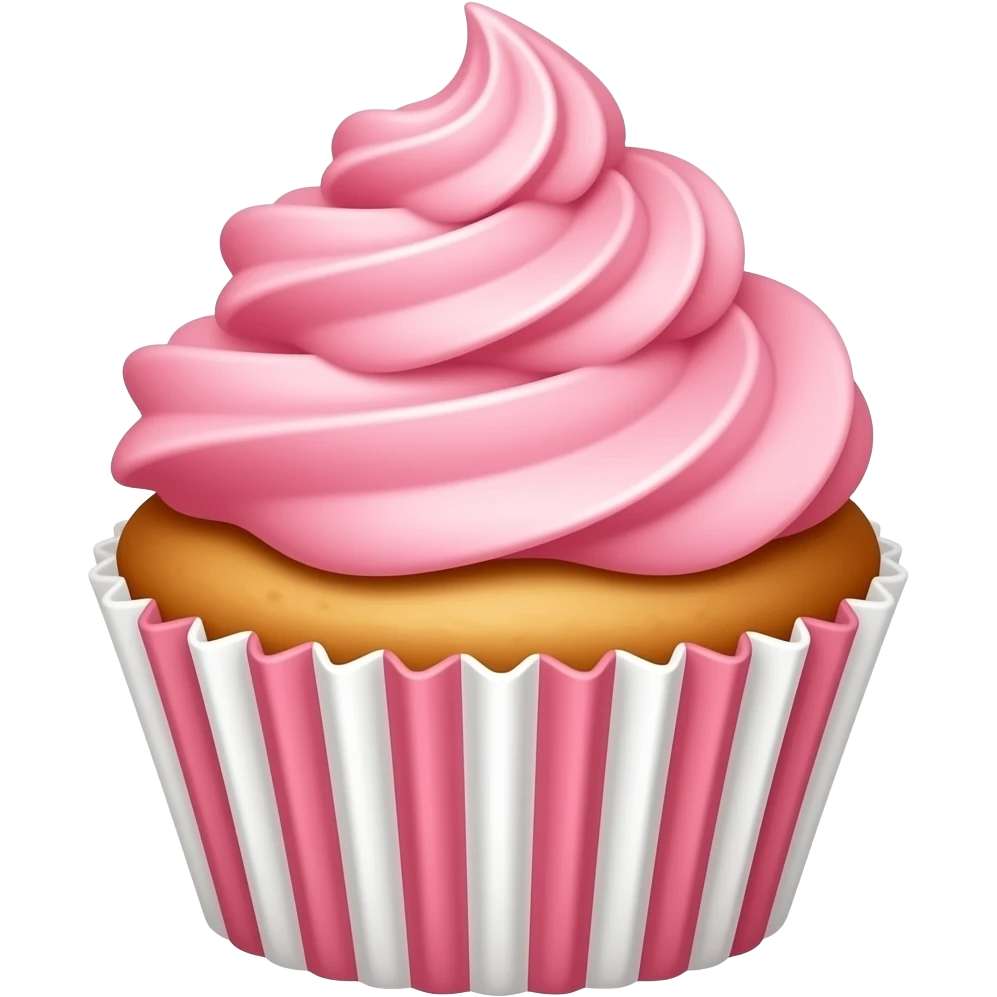 Cupcake with pink icing emoji