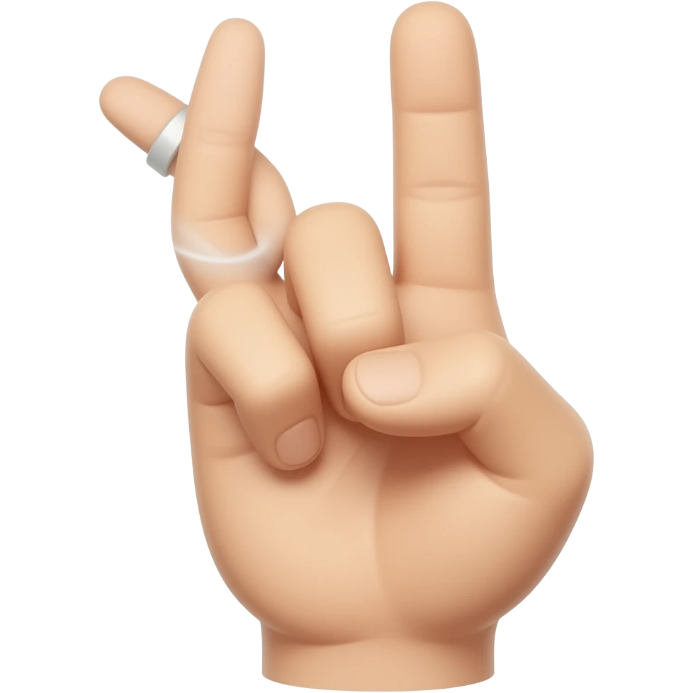 mano con el dedo Medio y el dedo de boda cruzado emoji