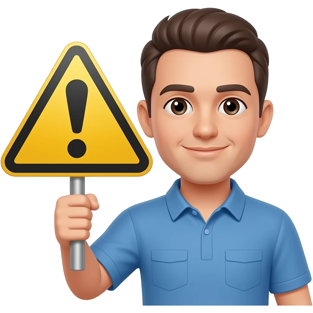 emoji holding warning sign emoji