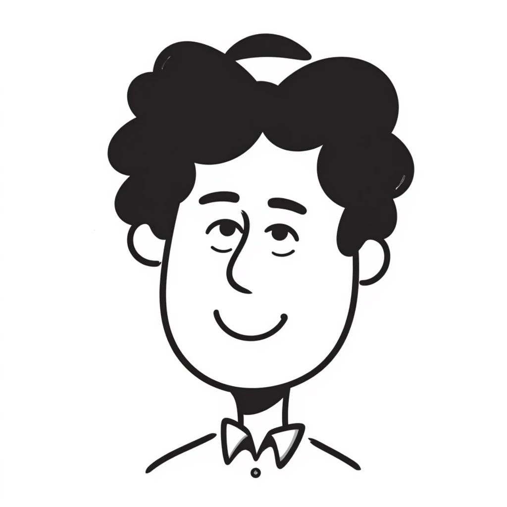 hand-drawn doodle of a Jewish man wearing a kippah emoji