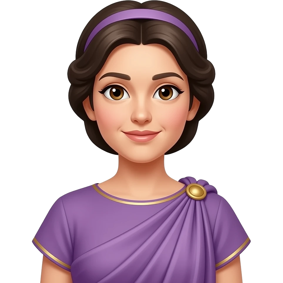 ancient Greek woman in purple outfit emoji