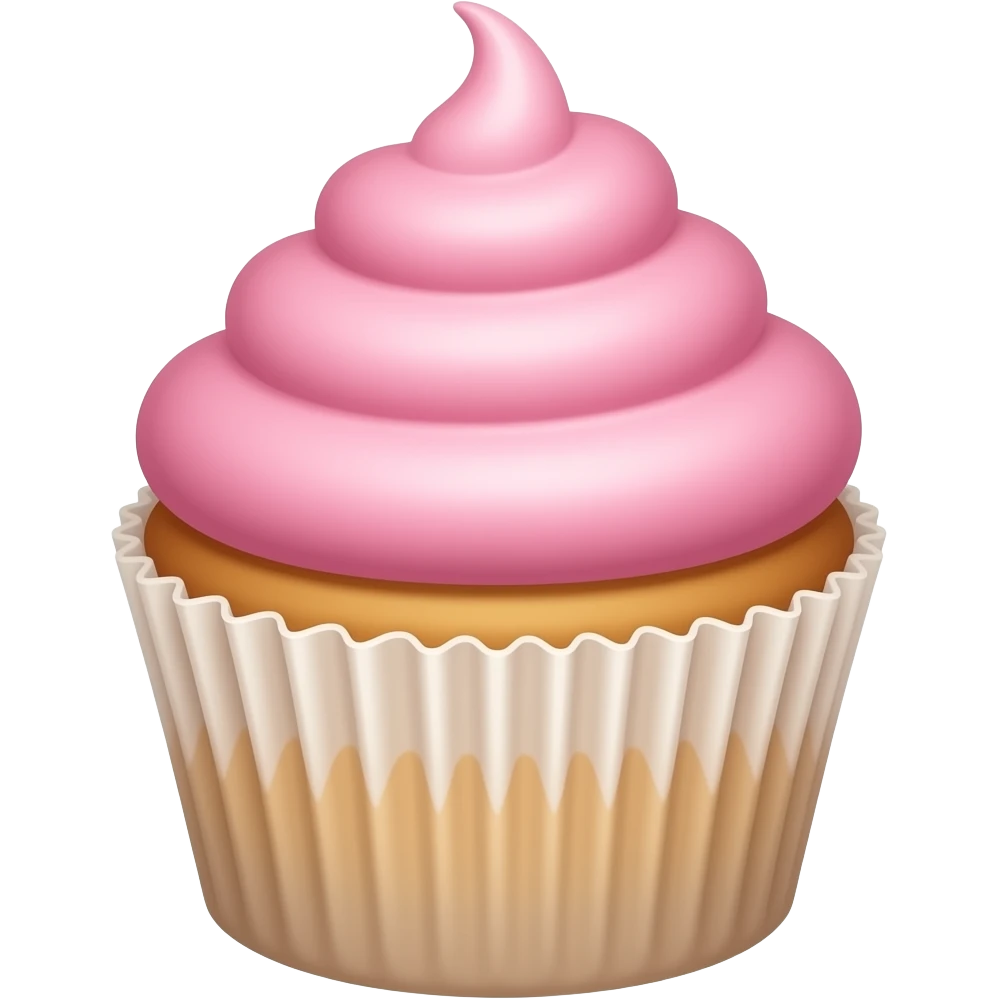 Cupcake with pink icing emoji