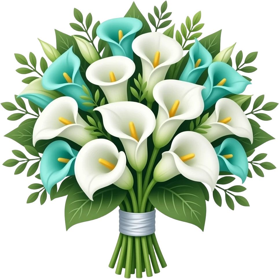 Calla lily bouquet emoji