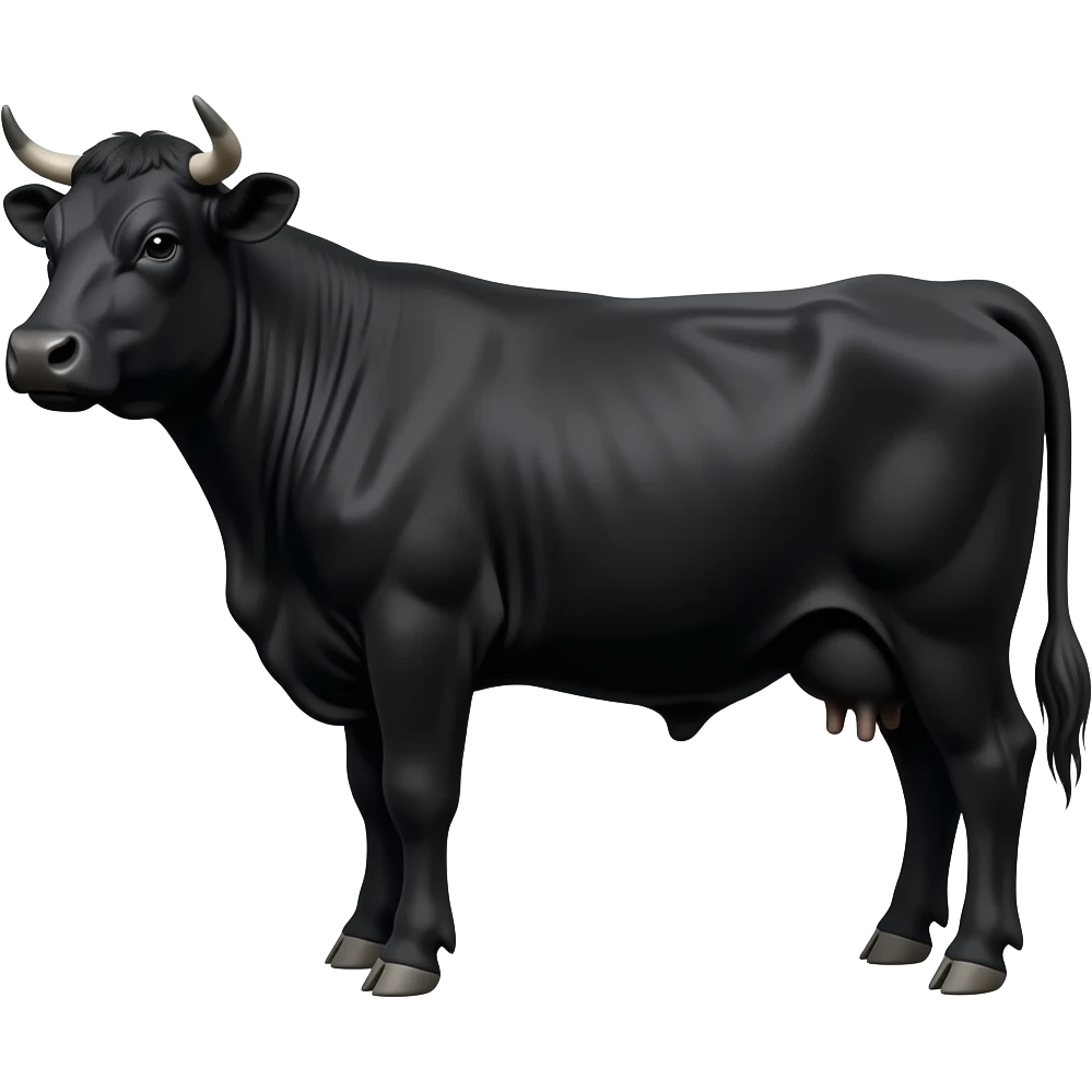 black angus cow emoji