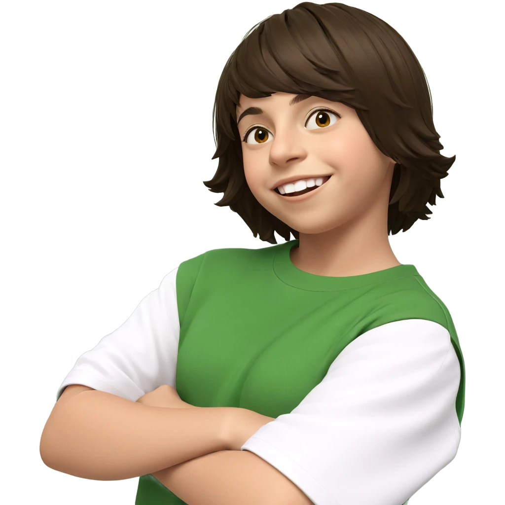 smiling girl with short hair emoji