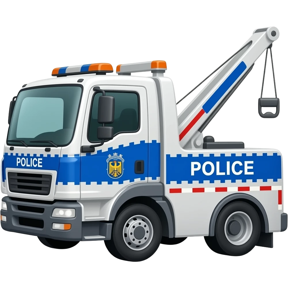German Police Tow Truck emoji
