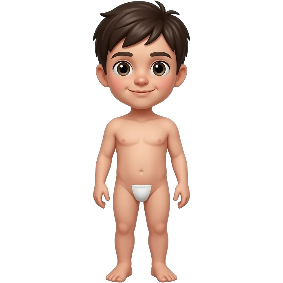 Naked boy with no pants with dicl emoji