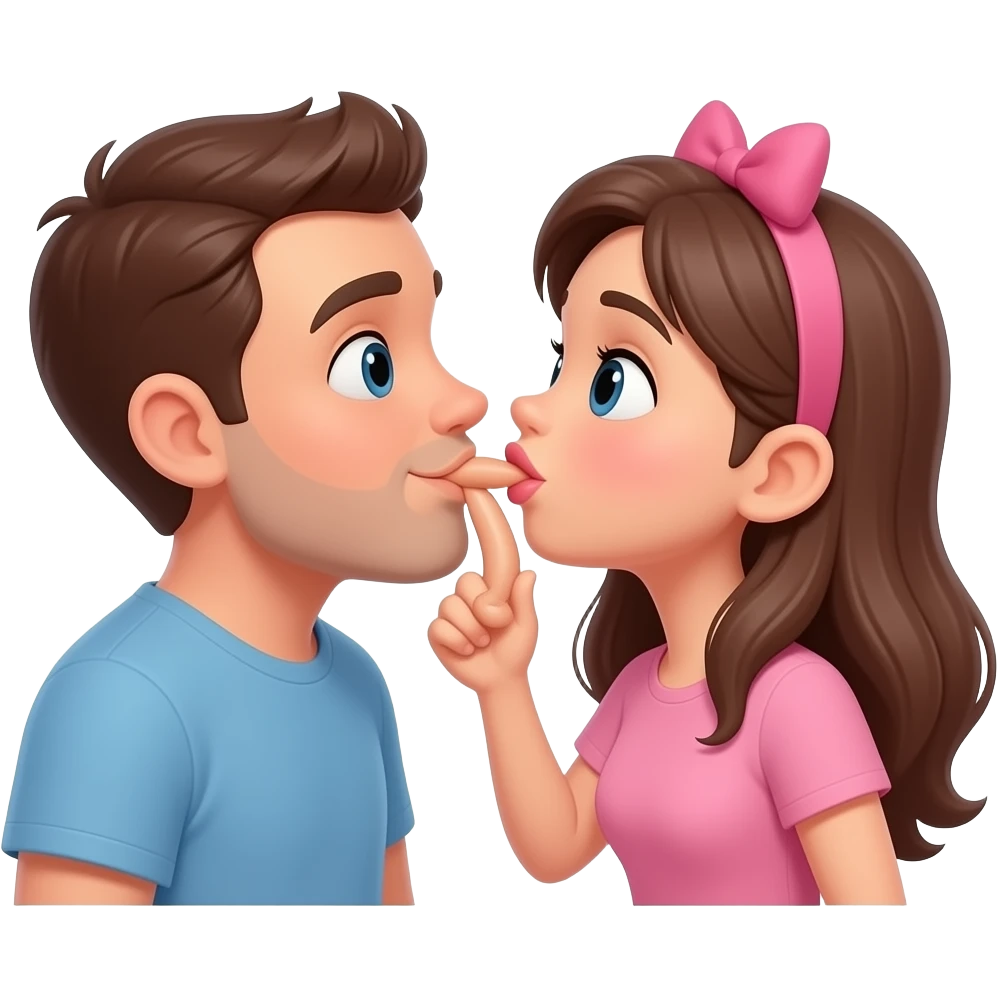 una chica haciendo una felacion al pene de un hombre con la frase "buenas noches" emoji
