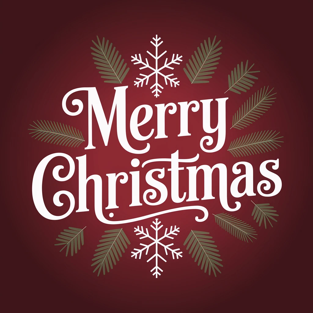 Merry christmas text, remove background emoji