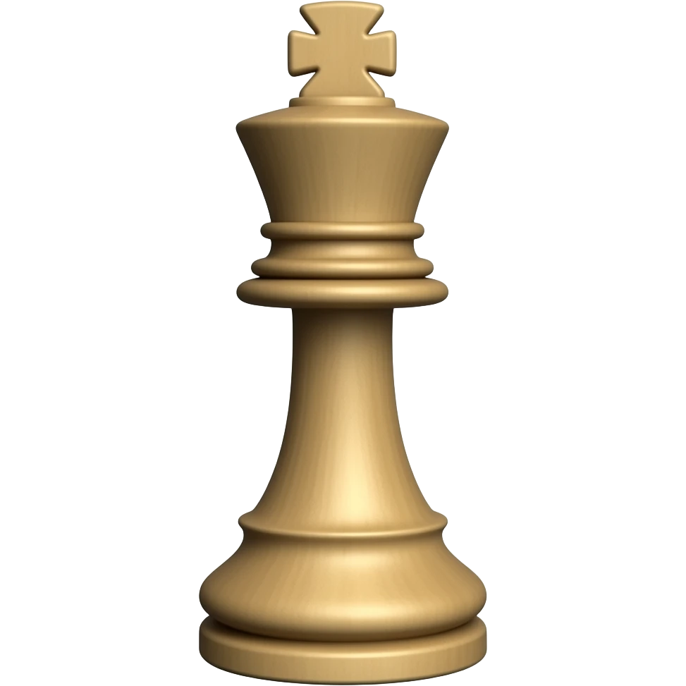 3d wooden king chess piece emoji