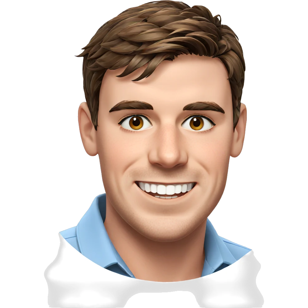 smiling boy with brown hair emoji