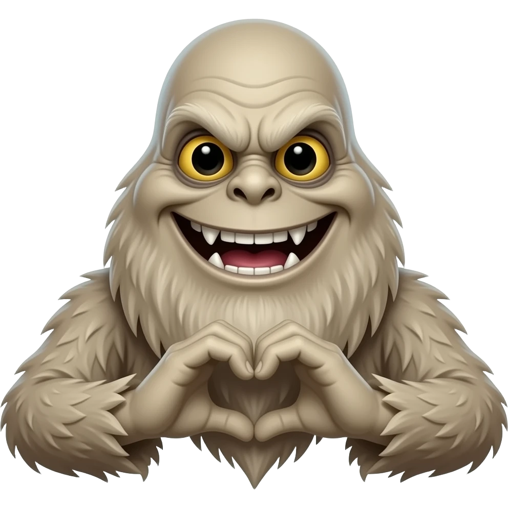 Oogie Boogie making heart hands emoji