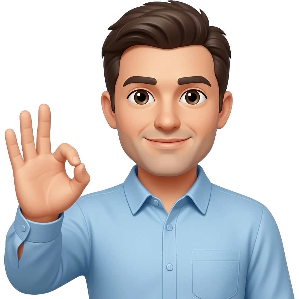 man make x with his hand emoji