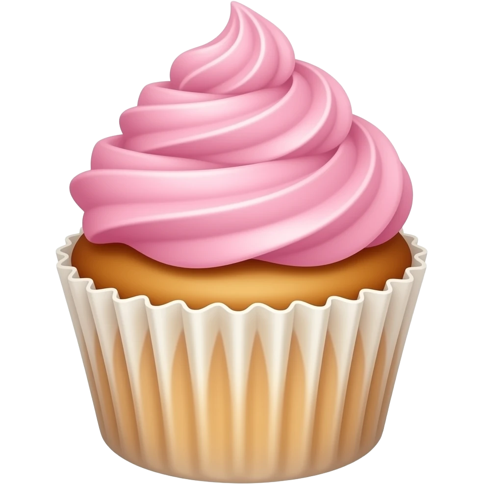 Cupcake with pink icing emoji