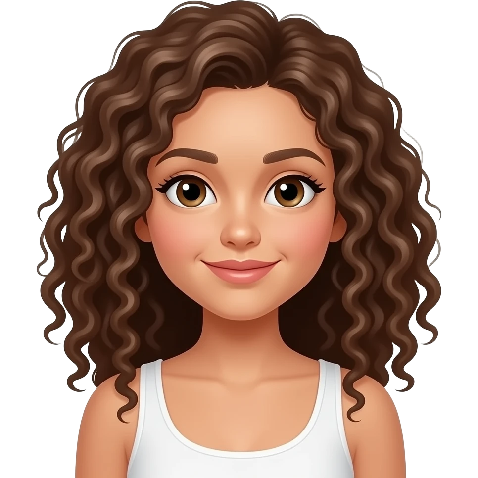 Chica rizada spa emoji