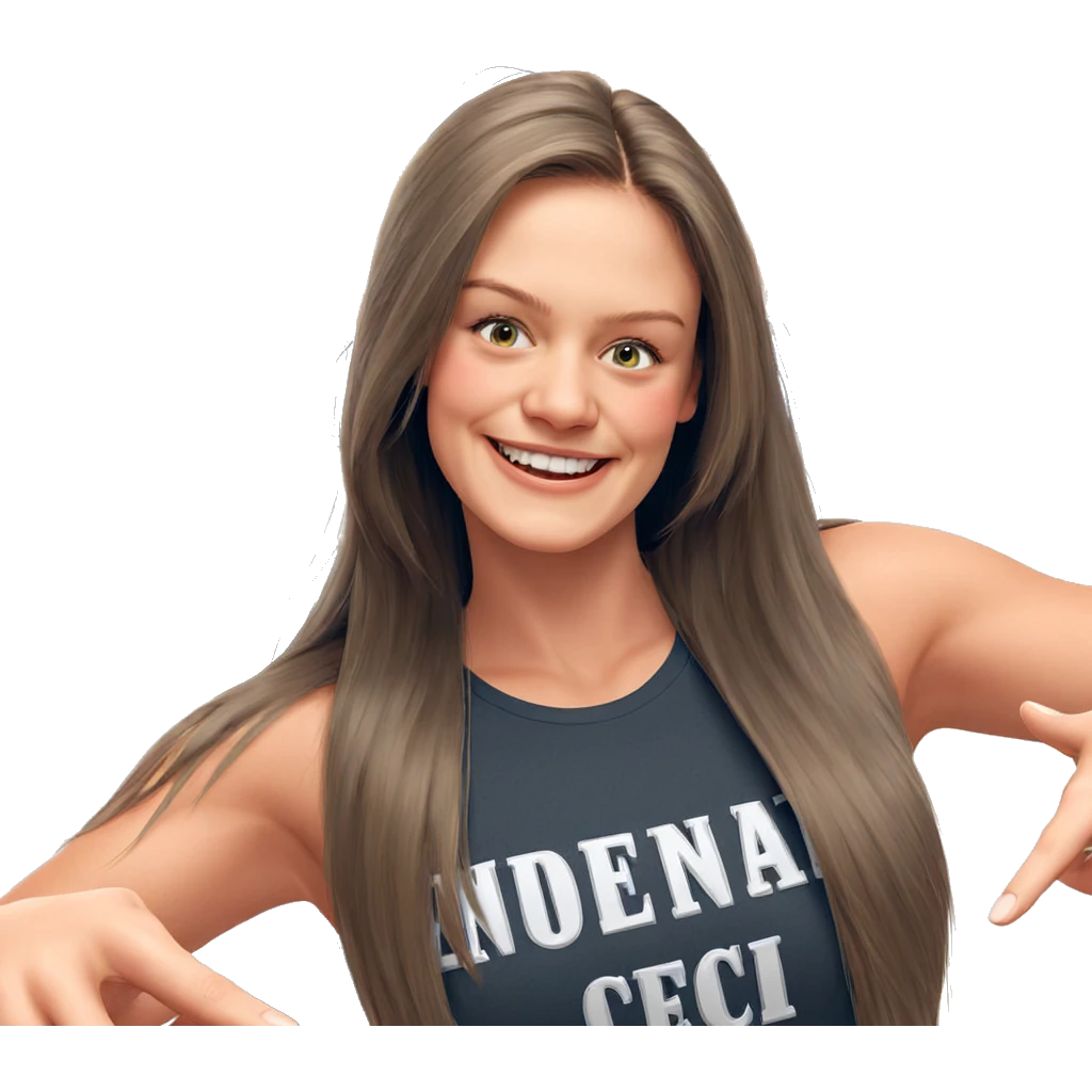 smiling girl with long hair emoji